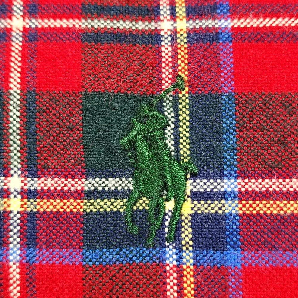 Ralph Lauren Mens Classic Fit Red‎ Tartan Plaid Button Down Shirt XL Long Sleeve